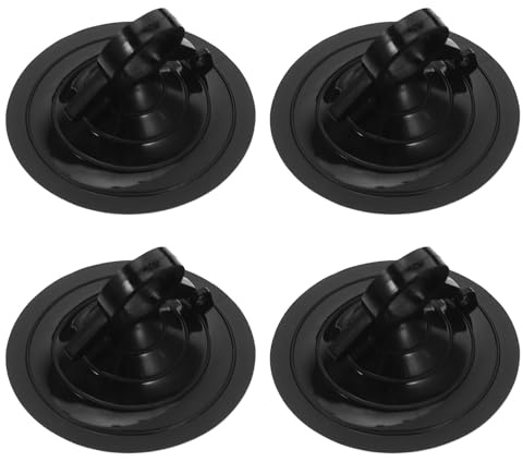 KAILIKETIY 4pcs Black 4.5cm Car Windshield Sunshade Suction Cups, Automotive Window Hanger Multipurpose Suction Hooks for Front Glass Sunshade and Car Curtain Holder