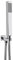 Square Pencil Hand Held Mixer Shower Head Universal Easy Clean Chrome Handset
