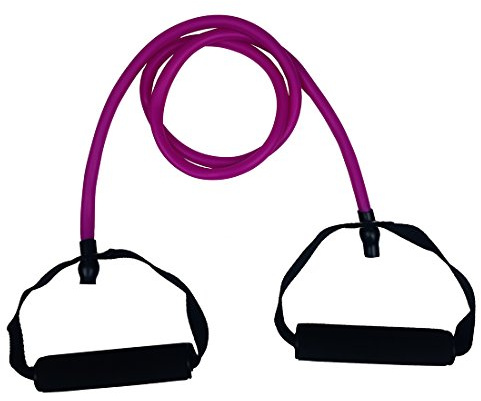 Toweter Pilates Fitness-Tube Elastica di Resistenza per Fitness con Maniglie