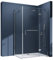 doporro Cabine de Douche Transparent en Angle 90x110cm Paroi de Douche Montage Réversible Rectangulaire Ravenna4K Verre de Sécurité 6mm Nano