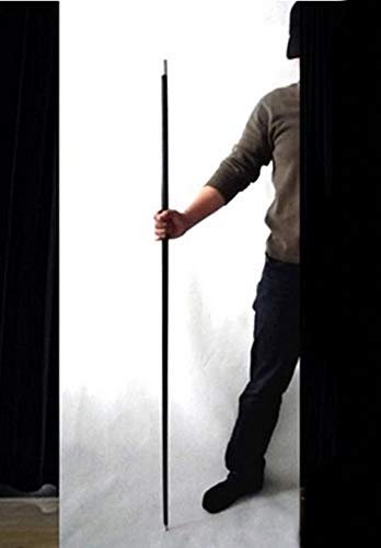 Silk & Cane Magic Tricks Bastón de metal negro estupendo