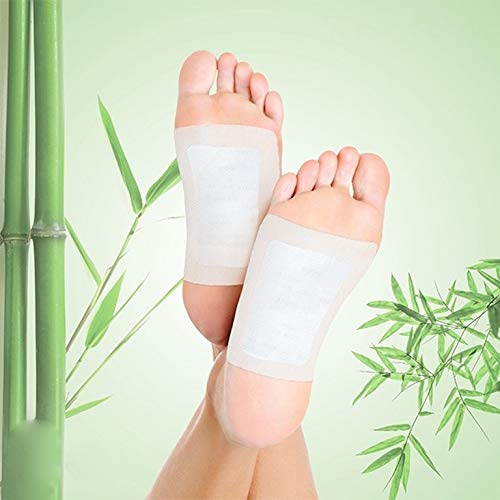 Fußpflaster, Lionsoul Foot Pads 100pcs Foot Pads Vitalpflaster zum Körper Entgiften Bambuspflaster mit Turmalin Fußpflaster zum Entschlacken Pflaster Entgiftung (100PCS)