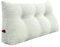 VERCART Keilkissen Bett Großes Rückenkissen Bett Kopfteil Bequemes Lesekissen für Bett und Sofa 2 in 1 Rückenlehne und Kopfkissen Couchkissen Langes XXL Lendenkissen Leinen 100cm Elfenbein Weiß