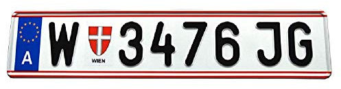 Österreich Custom Personalisiertes Aluminium Kennzeichen Europäische EU Österreich Kennzeichen mit Ihrem Text Dekoschild für Zuhause