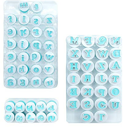 Lot de 3 emporte-pièces en forme de lettres de l'alphabet et chiffres, outils de décoration de gâteau, tampon à biscuits, emporte-pièce, emporte-pièce, piston pour le sucre, les cookies et le chocolat