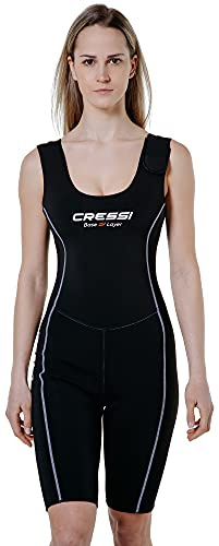 Cressi Base Layer Lady Shorts Vest 2.5mm - Traje Interior de Buceo in Neopreno 2.5mm para Mujeres, Negro, XL