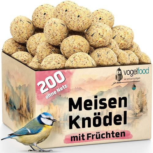 Vogelfood 200 x 90 g = 18 kg Meisenknödel mit Früchten ohne Netz