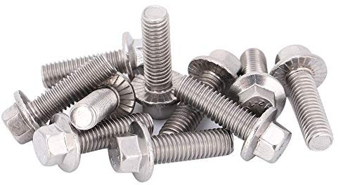 10 pièces boulons hexagonaux, M8 x 16/20/25/30/35/40 mm en acier inoxydable, boulon hexagonal à bride pour l'industrie de la fabrication de construction de bricolage(M8*25)