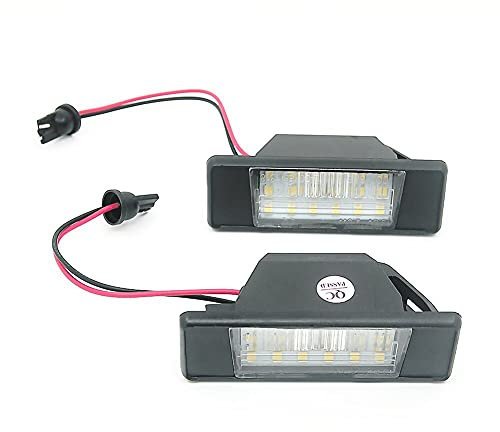 Meimeier Auto Weiß LED Kennzeichenbeleuchtung für Nissan Qashqai Pathfinder R51 JUKE Primera P12 X-trail