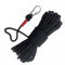HAIY Kletterseil Hilfsseil, Fischerei Bergung Seil mit Karabiner, 20m Outdoor Seil, Allzweckseil, Festmacherleine, Strick, Gartenseil, Seil für Outdoor, Sport, Camping (Durchmesser 8mm, Schwarz)