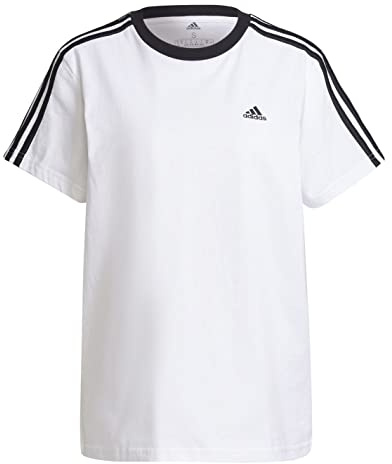 adidas Essentials 3-Stripes T-Shirt T-Shirt (Short Sleeve) Women, Black White, M