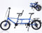YXWJ Klassisches Tandem -Fahrrad - Stadt Tandem Folding Bicycle, Faltbare Tandem Adult Beach Cruiser Bike Verstellbarer 7 Geschwindigkeiten, Familie 3 -Säseer,Blau
