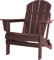 Original Adirondack Stuhl - Klappbarer Gartenstuhl in Holzoptik - Gemütlicher Gartensessel aus stabilem, recyceltem und langlebigem HDPE - 150 Kg Traglast Farbe Bordeaux