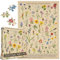 Vintage Wildblumen Puzzle 1000 Teile für Erwachsene, Botanik Pflanze Blume Puzzle von Wildblumen Nordamerika, Blumen Puzzle Puzzles Natur als Pflanze Geschenke