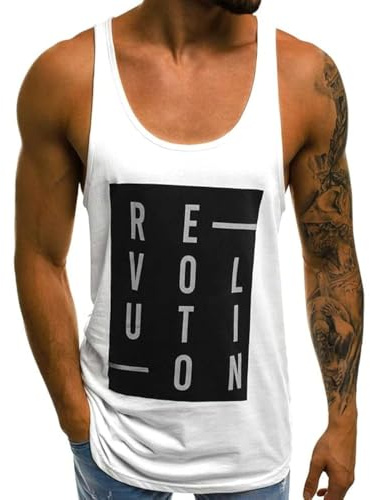 WAZZAP Tank Top Herren Stringer Muskelshirt Gym Fitness Sport Ärmellos T-Shirt