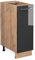 Vicco Apothekerschrank Fame-Line, Anthrazit Hochglanz/Goldkraft Eiche, 30 cm ohne Arbeitsplatte