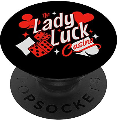 Lady Luck Rockabilly 50er Jahre Casino Spiele Kartenspieler Geschenk PopSockets mit austauschbarem PopGrip