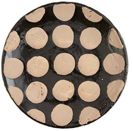 Mud Pie Schwarze Terrakotta-Platte, gefüllt, 30,5 cm Durchmesser