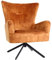 Lounge-Sessel HWC-L63, Cocktailsessel Polstersessel Relaxsessel, drehbar, Vintage Samt Metall - Gold-braun