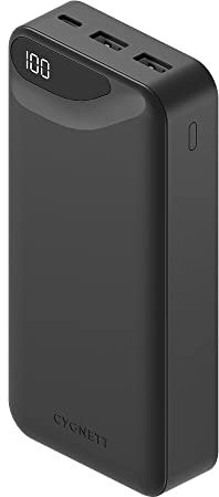 Cygnett ChargeUp Boost Gen3 20K Power Bank - Black - Battery Pack, Portable Charger