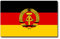 TRIOSK Kühlschrankmagnete Länderflaggen Magnet Flagge DDR Ostalgie Länder Flaggen Ossi Nostalgie Geschenk Souvenir für Männer Frauen Ost Nostalgiker Kühlschrank stark eckig groß 85x55 mm
