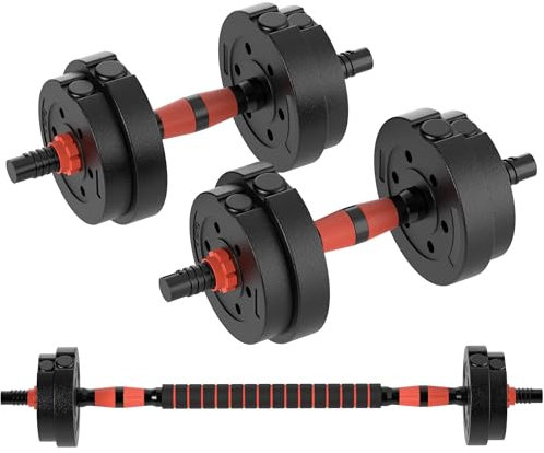 ZENO Dumbbells Set Adjustable | Dumbbell Sets for Men | Weights Set | Adjustable Dumbbells Set | Gym Weights | Includes Barbell | Great for Bicep Training & Tricep Training (20)