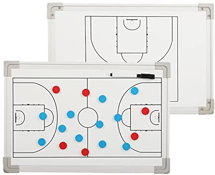 REALN Große Basketball Taktikboard, Doppelseitige Magnetische Basketball Coaching Board, Basketball-Trainer-Geschenk