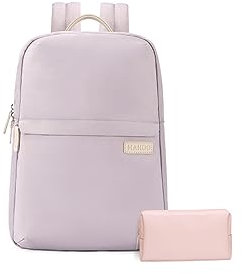 PORRASSO Zaino PC Portatili Donna Daypack Zaini per 16 Inch Laptop con Cinghia per Bagagli Borsa Portaoggetti Viaggio Backpack Lavoro Impermeabile Zainetto Viola B