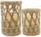 Teelichthalter, Rattan, gewebt, 2 Stück, dekorativ, Vintage, rustikal, Weide, Votivglas, natürliches Seegras, handgewebt, Stumpenkerzenhalter, Hurrikan, Teelichthalter