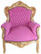XXL Sessel Polster Gold Pink cat588a39 Palazzo Exklusiv