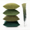 MIULEE Samt Kissenbezug Kissenhülle 4er Set Samtkissen Dekorative Dekokissen Couchkissen Zierkissen Deko Farbverlauf Bezugbezug für Wohnzimmer Kinder 40x40cm Forest Green Series