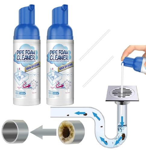 Nettoyants En Mousse Pour Canalisations,DéOdorants En Mousse Pour Canalisation,Nettoyant Puissant Pour éVier Et Canalisations, DéBoucheur Pour Canalisations De Cuisine,éViers,Baignoires (2 bouteilles)