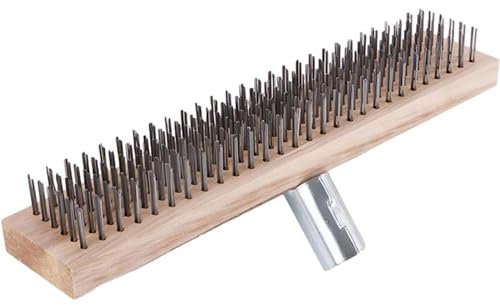 Drahtbesen Stahlbesen Mit Steckdose Für Holzgriff, Metallbesen Gartenbesen Drahtbesen Stahlbesen Stahldrahtbesen Metallbesen Zum Kehren Von Straßen Bürgersteigen Pflasterstein Lagerhallen Laubfeger