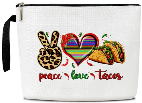 Taco-Kosmetiktasche, Reise-Make-up-Tasche, Taco-Geschenke für Kuh, Frau, Schwester, Mutter, Freundin, Kollegen, Taco-Nacht-Party, Mitbringsel, Reise-Organizer, Kulturbeutel, Organizer-Tasche -11,