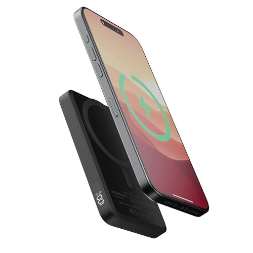 Xtorm Batterie Externe sans Fil 5000 mAh - Powerbank Magnétique avec USB-C, Batterie Externe sans Fil Compatible MagSafe pour iPhone 15 Pro Max/Pro/15/14 Pro Max/13 Pro