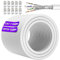 Cable Ethernet 150 Metros Cat 7 Cable RJ45 Blanco Gigabit Blindado Cable de Red Alta Velocidad Cable Internet S/FTP Cable LAN Impermeabilización Exteriores para Enrutador Módem - 10Gbps 600MHz