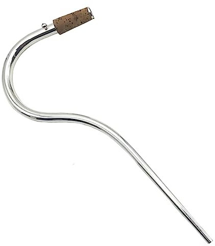 Versilbertes Fagott-Bokal-Mundstück, 20,7 cm/21,5 cm, mit Kork, Holzblasinstrument-Zubehör