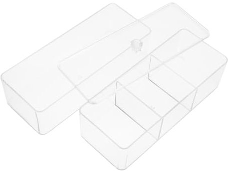 Ipetboom Capacity Makeup Organizer Storage Box Lids Compartment Desk Organizer for Office Bedroom Jewelry Stationery