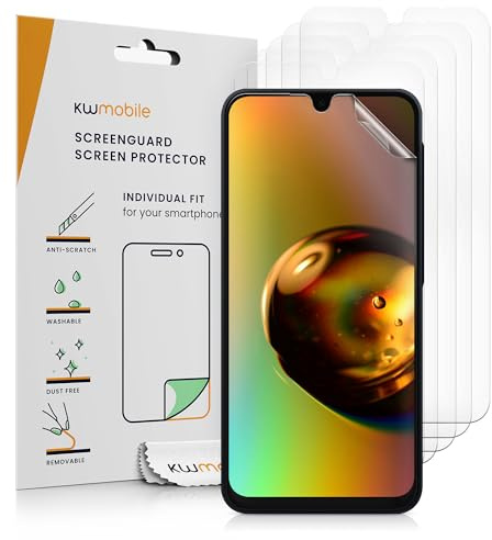 kwmobile 6X Displayschutzfolie kompatibel mit Samsung Galaxy A16 5G Folie - klare Schutzfolien Set in transparent