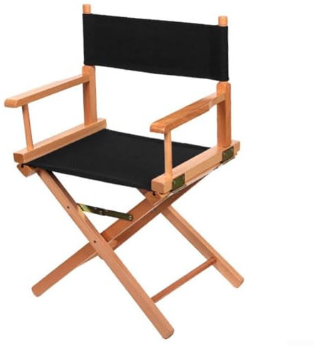 Cloudpower Regisseur-Stuhlbezüge, Ersatz-Sitz- und Rückenbezüge aus Segeltuch, für Freizeitsitz, faltbar, Make-up, Regisseur, Filmstühle, Zuhause, Garten, Outdoor, Schwarz, 1 Set