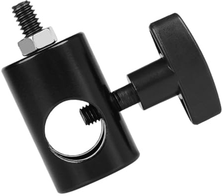Lichtstativadapter 1/4 Aluminiumlegierung Schwarz für Stativ und Licht | Multi Funktional, Horizontale oder Vertikale Montage, Stabile Konstruktion, für Fotografen und Fotozubehör
