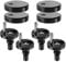 Quick Release Toilet Seat Fixings Black, AncableTop Universal Toilet Seat Hinge Fittings for WC Toilet Blind Holes 4 Pack