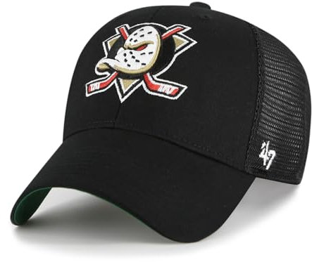 '47 Anaheim Ducks NHL Most Value P. Branson Schwarz Verstellbare Trucker Cap - One-Size