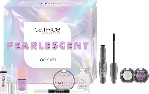 Catrice Pearlescent Look Set, 8-teiliges Make-up-Set, für Gesicht, Augen, Lippen & Nägel, irisierendes Finish für glamourösen Glow, All-in-One-Set