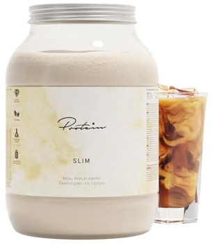 Protein Slim Meal Replacement Shake Powder | 20g Protein, 26 Vitamins & Minerals | Two Meal Replacements Per Day for Weight Control | Low Calorie Protein Shake | 34 Servings | Cappuccino Iced Coffee