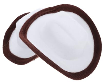 Hohopeti 2 Stück Cowboy Flaschenhüte aus Polyester Vliesstoff Weihnachtliche Party Deko für Weinflaschen Bruchsicher und Stilvoll für Weihnachtsfeier