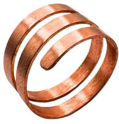 Antica Fucina Rho® Anillo Ajustable de Cobre Puro | Fino y Esencial – Grosor del Metal: 0,8 mm | Elaboración Artesanal – Hecho a Mano en Italia | Para Hombre y mujer | Unisex