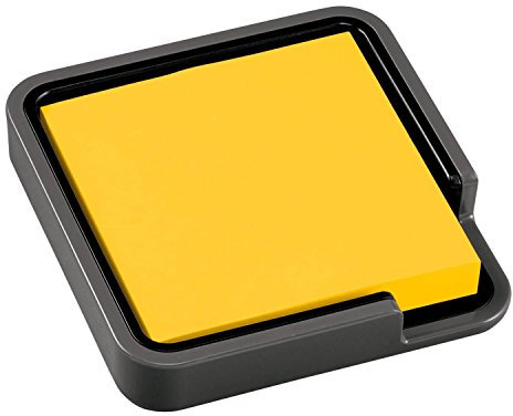 Post-It Note Holder, Grey Notizpapierspender, Notizpapierspender (Grau, 1 Stück), 90 Blatt)