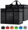 NZ home Insulated Cooler Bag (38L, XL Plus, 2 Pack) for Food Delivery & Grocery Shopping with Zippered Top, Black