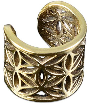viva-adorno 1 Stück Ear Cuff Ohrklemme Ohr Clip Messing Vintage Antik verschiedene Designs wählbar Z494